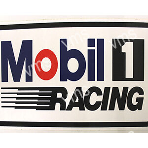 Mobil 1 Racing logo with a race-themed design.