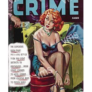 Vintage comic cover featuring a glamorous red-haired woman in stockings.