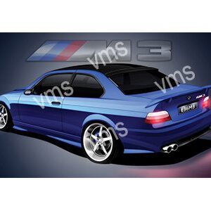 A blue convertible sports car with a sleek design and custom rims.