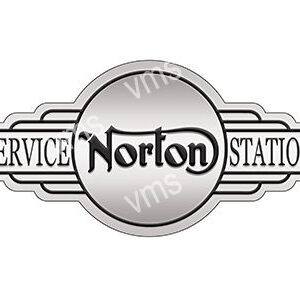 Vintage Norton Service Station logo in black and white.