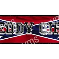 A banner with the words 'EDDY CIR' over a Confederate flag background.