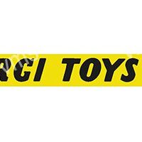 Logo with bold black text 'CORGI TOYS' on a yellow background.