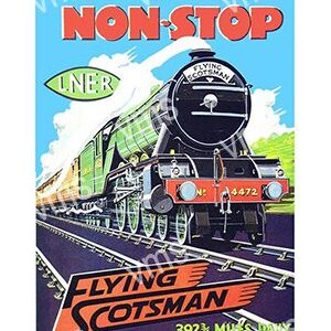 Vintage poster of the Flying Scotsman train by LNER.
