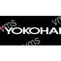 Yokohama logo in white on a black background.