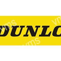 Dunlop logo with bold black text on a yellow background.