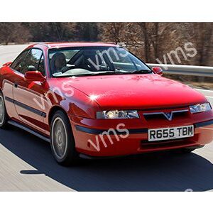 Red Toyota Corolla AE101 driving on a road.