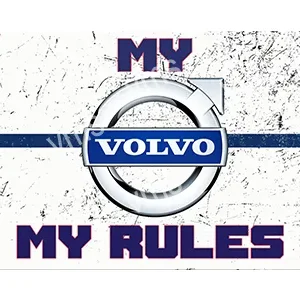 Volvo logo with the phrase 'My Volvo, My Rules'.